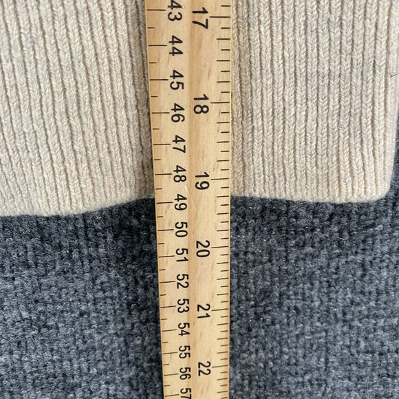 BABATON Sweater Womens M Merino Wool Mock Neck Crop Sleeveless Ecru Quiet Luxury - Picture 9 of 9